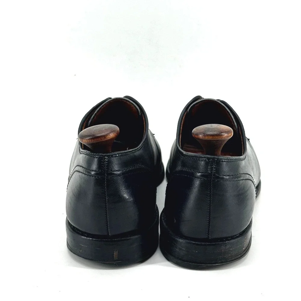 Allen Edmonds LaSalle Shoes 4308 Split Toe Derby Black Leather Blucher Mens 10 D